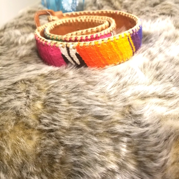 Australian Multicolour leather belt. - Picture 1 of 4